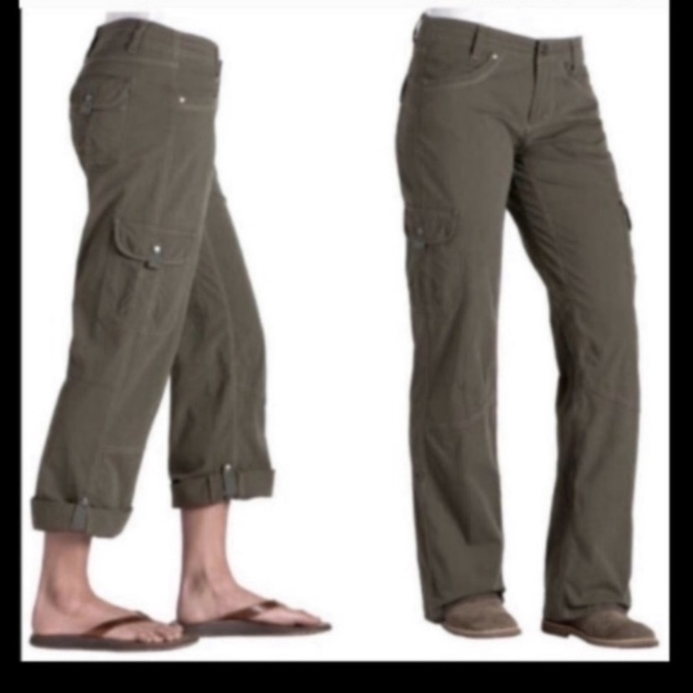 Kuhl olive cargo hiking pants